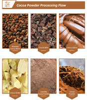 Commercial automatique cacao liqueur poudre beurre mélange rectifieuse machine de traitement de fèves de cacao
