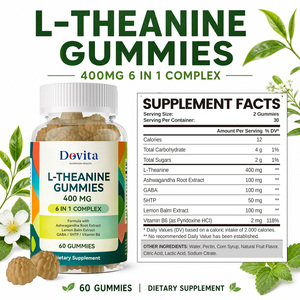 Gomitas de L-Teanina al por Mayor OEM, 200mg, Sin Azúcar, Veganas, para Calma, Concentración y Sueño, Sin OMG, Marca Privada, Venta al por Mayor B2B de Fábrica - Product Image 2