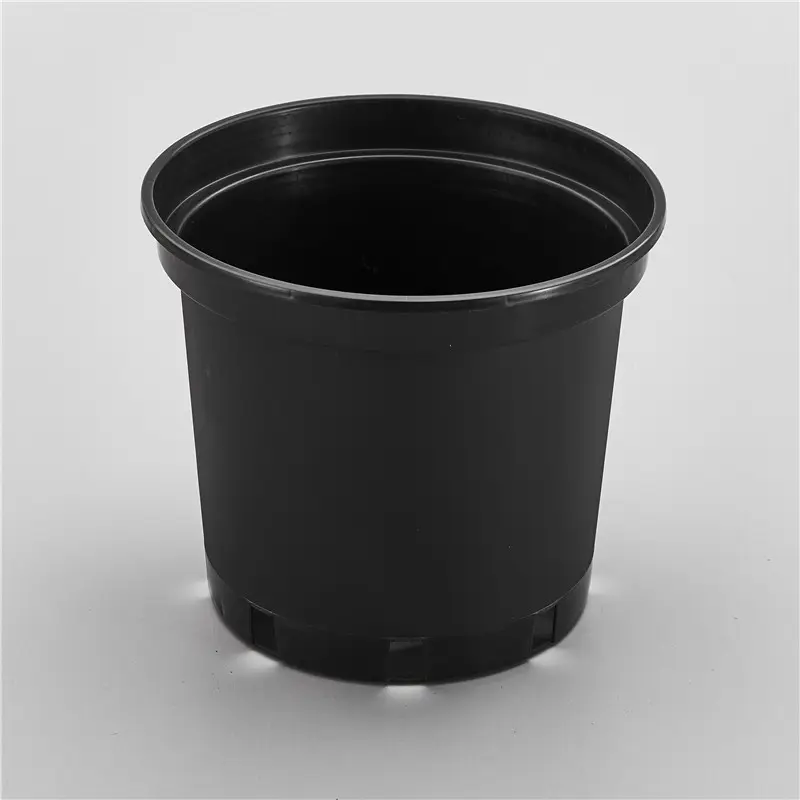 Pot de fleurs noir en pp, Pot de fleurs épais, jardinière hydroponique pour jardin, bon marché, 2 pièces