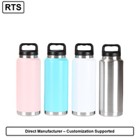 Botol Air Stainless Steel RTS 36oz, Vacuum Insulated, dengan Gagang, Grosir Partai Besar