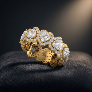 แหวนเพชรทรงหัวใจขนาด 7 US ไซส์ ผลิตในห้องปฏิบัติการ เงินแท้ 925 ทอง 9K 14K 18K เครื่องประดับผู้หญิงสุดหรูและแหวนหมั้น - Product Image 1