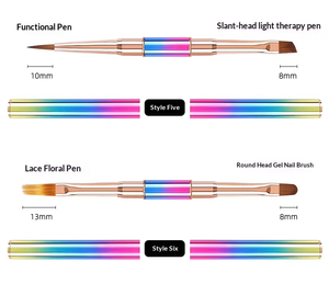 Nouveau Pinceau Double Tête pour Nail Art, Pinceau de Construction en Métal, Pinceau de Peinture pour Ongles, Stylo de Photothérapie, Outil de Nail Art - Product Image 6