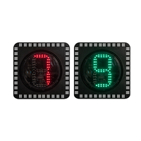 Unit Hitung Mundur Kembar LED 400m Terlihat Jelas Berkualitas Terbaik, Bersertifikasi CE IP55, Bodi PC untuk Jalan Raya Kota