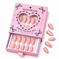 Boîte à ongles personnalisée en matériaux recyclés biodégradables écologiques avec design gratuit, emballage personnalisé, gaufrage quadricolore, ongles à paillettes