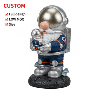 Statue de jardin en résine personnalisée sur le thème de l'espace, gnome astronaute, <span class=keywords><strong>figurine</strong></span> de nain d'extérieur, ornement artistique unique pour la cour - Product Image 1