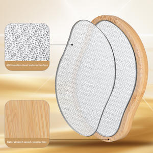 Lima para Pies de Madera, Removedor de Callos de Doble Cara, Exfoliante de Acero Inoxidable para Pies y Cuerpo - Product Image 2