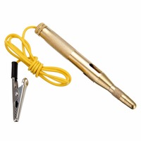 Testeur de Circuit Automobile Sonde Lumineuse DC 6V 12V 24V Lampe de Test de Système Stylo Détecteur de Tension en Cuivre