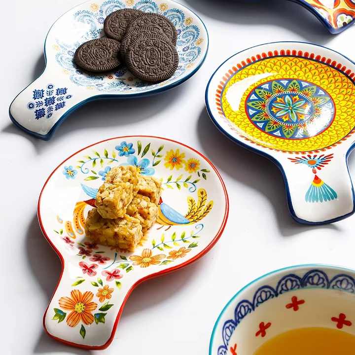 Special Offer Ceramic Spoon Rest Holder and Dim Sum Plate Utensil Rack ...