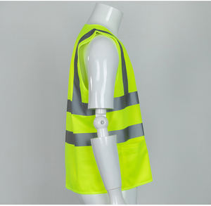 Großhandel Hochs ichtbare 120G Polyester Sicherheits weste mit anpassbarem Logo Hoch reflektierende Weste für die Sicherheit - Product Image 2