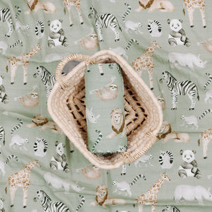 Couverture en mousseline de coton de bambou numérique écologique Happy Flute 110*120 2 couches Impression personnalisée Couverture de bain en mousseline pour bébé Couverture d'emmaillotage - Product Image 5