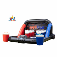 NOUVELLE ARRIVÉE - Jeu de Beer Pong interactif gonflable de la marque WINWAY avec système IPS et projecteurs, installation facile, matériau PVC