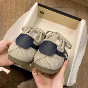 Baskets de sport décontractées vintage allemandes respirantes pour femme, à rayures, pour l'automne, blanches, à lacets, en caoutchouc synthétique - Product Image 4