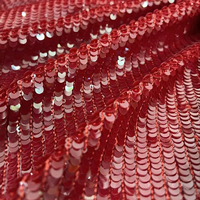 Tissu extensible en maille tricotée brodée jacquard à sequins, esthétique de luxe Haute Couture, vente en gros pour vêtements