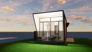 Cabaña Prefabricada Minimalista de 1 Recámara y 1 Baño para Alquiler en Airbnb |   Cabaña Modular con Techo Mono-Pitch y Balcón - Product Image 5