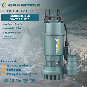 Grandfar QDX 550W 19 M3/H 16.5m High 1.5 Inch Copper Clean Water Cast Iron <b>Submersible</b> <b>Pump</b> QDX10-12-0.55 High Delivers - Product Image 1