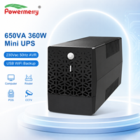 Mini-onduleur intelligent 650VA 360W 230Vac 50Hz avec AVR, alimentation de secours avec LED, USB, WiFi, CE, TUV, RoHS pour ordinateur, routeur, TPV, vidéosurveillance, utilisation UE