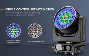 SHEHDS Nouveauté 19x15W 19x25w 19x20w Fonctionnement silencieux Zoom Wash Moving Head Light RGBWAUV pour église, théâtre, <span class=keywords><strong>mariage</strong></span> - Product Image 2