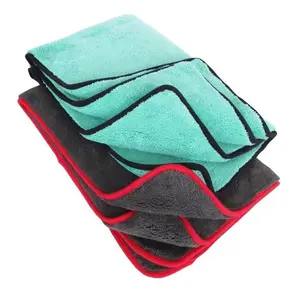 Factory Custom Thicken Double Side 1200gsm Microfiber Towels Custom Printed Microfiber Towel Coral Fleece Fabric