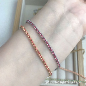 New Titanium Steel Ball Series Do Not Drop Color Rope Single Wear Stack Wear Stainless Steel <b>Bracelet</b> - Product Image 4