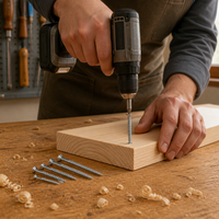 120 vis à bois à tête plate assorties, vis pour aggloméré de plusieurs tailles pour l'assemblage de meubles et les travaux de menuiserie