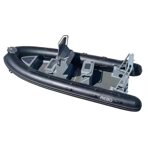 Bateau pneumatique semi-rigide à coque en aluminium en V profond de 17,7 pieds RIB540 Orca/Hypalon/PVC avec moteur - Product Image 2