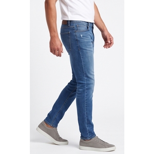 Straight-Leg Distressed Denim Jeans Mid-Waist Regular Fit Cotton Stonewashed Casual Autumn Style - Product Image 4