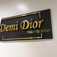 Letras Metálicas 3D de Acero Inoxidable Personalizadas, Letrero Comercial, Logotipo, Nombre, Número, Sin Iluminación, para Montar en Pared, Interior/Exterior