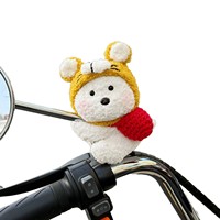 Peluche Animale Mignonne et Douce, Pendentif Décoratif pour Rétroviseur de Vélo Électrique, Moto ou Vélo, Breloque Cadeau