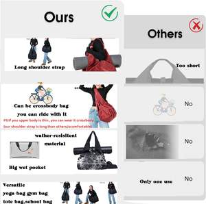 Échantillon gratuit Dernier sac de shopping unisexe grande capacité Sac de sport tendance Sac à main pour femmes Sac de yoga léger - Product Image 2