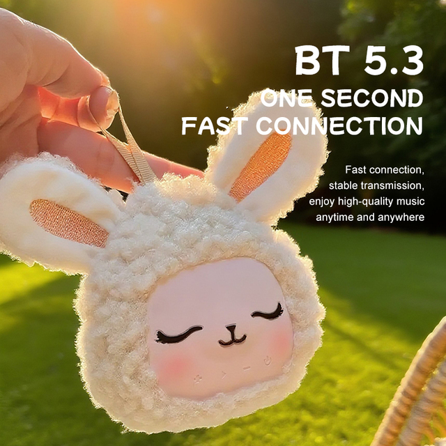 PT-40 Plush Rabbit White Noise Blue-tooth Speaker Cute Animal Wireless Speaker with Stereo Nature Sounds for Sleep & Relaxation