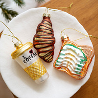 Nouvelle Décoration de Noël : Boule en Verre Soufflé à la Main, Pendentif Irrégulier, Ornement pour Sapin de Noël, Parfum, Horloge, Chaussures de Danse, Saison des Fêtes