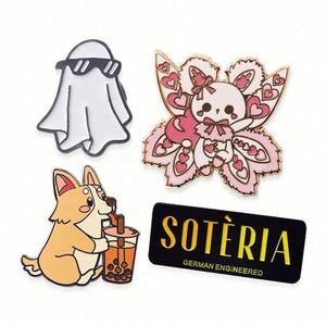 Épingles en émail souple plaqué or, personnalisées avec logo, imprimées UV/sérigraphiées, pour la vente en gros - Product Image 1