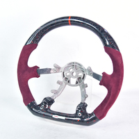 Volant en fibre de carbone forgée perforé en cuir suédé, personnalisé et amélioré, adapté à la Chevrolet Corvette C5