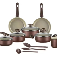 Ensemble de 10 ustensiles de cuisine en fonte OEM avec couvercle en verre, compatible induction, pour usage familial et domestique, vente en gros