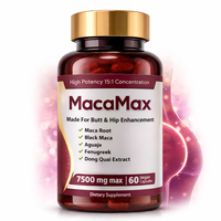 Private Label Maca Wortel 15:1 Extract Capsules voor Vrouwen Vrouwelijke Welzijn Billen & Heup Ondersteuning 7500mg OEM