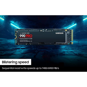 Samsung 990 PRO SSD NVMe M.<span class=keywords><strong>2</strong></span> PCIe Gen4 M.<span class=keywords><strong>2</strong></span> 2280 SSD สำหรับเล่นเกมและเวิร์กสเตชันงานหนัก MZ-V9P2T0B/AM - Product Image 3