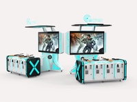 Console de jeu de tir VR en métal pour 4 joueurs pour parc d'attractions, simulateur de bataille de tir en ligne, borne d'arcade à monnayeur avec garantie d'un an