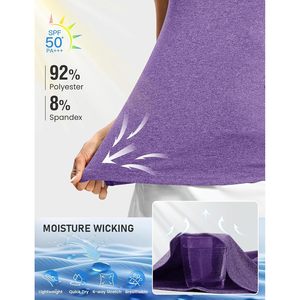 Camiseta de Polo sin Mangas para Mujer Rdruko, Cuello en V, Secado Rápido, Ligera, Absorbe la Humedad, Deportiva, Color Sólido - Product Image 4