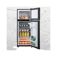 Congélateur vertical mini double porte 58 L et réfrigérateur inférieur
