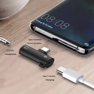 <span class=keywords><strong>2</strong></span>-en-1 Type C 3.5mm Audio USB C Adaptateur Nouveau Aux Jack Audio Écouteur Splitter DC Output Charging & Listening/Calling Headphones - Product Image 5