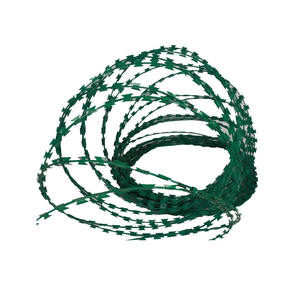 Fil de fer barbelé concertina en acier inoxydable galvanisé à chaud BTO-22, revêtement PVC, 430/304/316 - Product Image 1