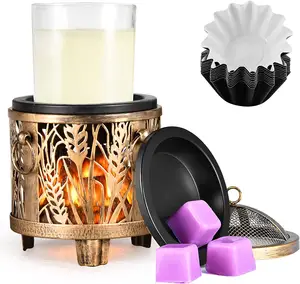 New Design Soy Wax Melting Warmer Electric Wax Melts Warmer Aroma Lamp Candle Warmer Modern Cast Iron Oil Burner For Bedroom