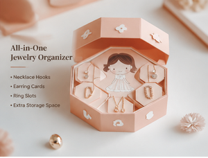 Custom Pink Octagonal Jewelry Advent Calendar <b>Box</b> with Compartments Rigid Cardboard Christmas Gift Packaging for <b>Ring</b> Earrings - Product Image 5
