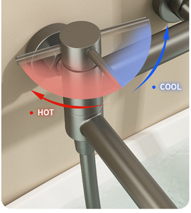 Nouveauté, ensemble <span class=keywords><strong>de</strong></span> robinets <span class=keywords><strong>de</strong></span> douche et baignoire pliants muraux, <span class=keywords><strong>mitigeur</strong></span> chaud et froid, robinet <span class=keywords><strong>de</strong></span> baignoire <span class=keywords><strong>avec</strong></span> <span class=keywords><strong>douchette</strong></span> pour salle <span class=keywords><strong>de</strong></span> bain - Product Image 4