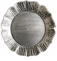 Plaque de présentation décorative or rose argenté pour la décoration de table de mariage et de fête, plaque de présentation de luxe en métal en vrac vente en gros