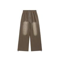 Nouveautés 2025 – Pantalon de survêtement épais style hip-hop à jambe large, effet vieilli, inspiré du sirop contre la toux