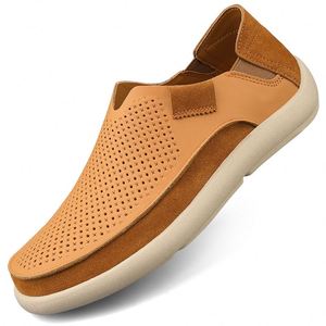 Mocassins de conduite vintage en cuir pleine fleur pour homme – Chaussures plates rétro en cuir pour homme - Product Image 6