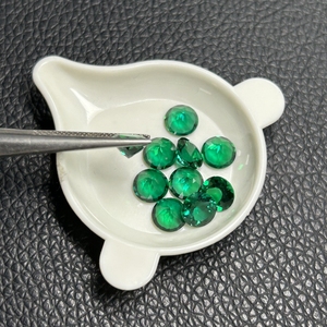 HQ gemme tonde taglio brillante 1-12mm laboratorio creato Zambia <span class=keywords><strong>pietra</strong></span> <span class=keywords><strong>smeraldo</strong></span> <span class=keywords><strong>verde</strong></span> scuro per gioielli - Product Image 4