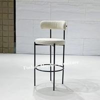 Chaise de comptoir haute Offres Spéciales en acier inoxydable noir tapisserie d'ameublement fête location chaise de bar tabouret Bal