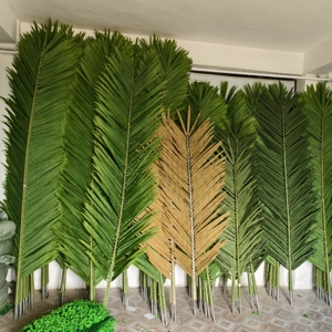 Branches et feuilles d'arbres artificiels résistantes aux UV, simulation de branches de cocotier, feuilles de <span class=keywords><strong>palmier</strong></span> tropical artificielles séchées - Product Image 1